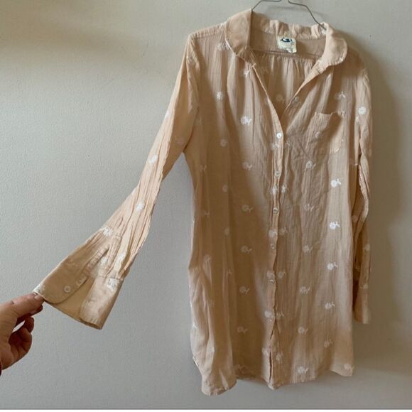 Anthropologie Mermaid Label Cream Shoreward Beach Dress - Picture 7 of 10